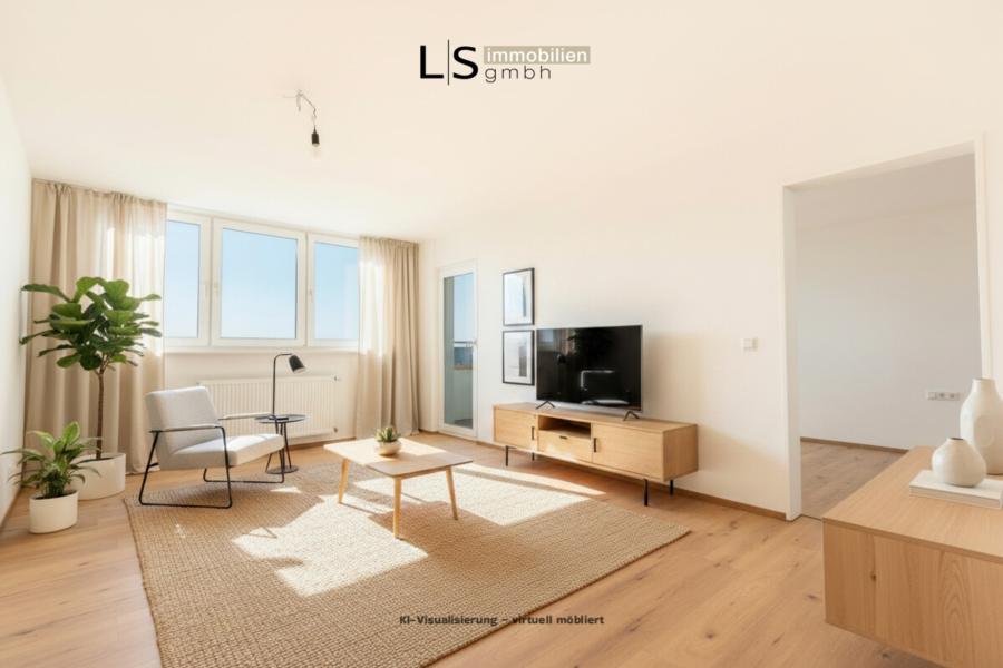 Wohnzimmer - KI Möbliert