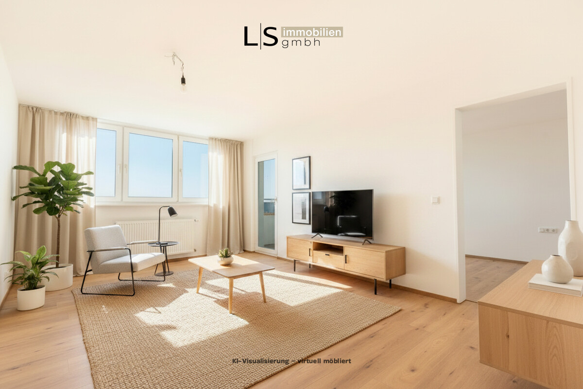 *Saniert* Attraktive 2-Zimmer-Wohnung mit Süd-Balkon & Aussicht über Korber Höhe + KFZ-Stellplatz!, 71334 Waiblingen, Wohnung