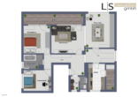 Grundriss - Wohntraum mit Potenzial: 4,5-Zimmer-Etagenwohnung mit 2 Balkonen, Garage & Garten in Oberesslingen!
